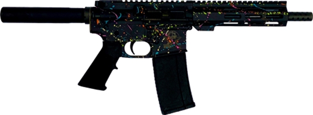 Picture of Great Lakes Firearms & Ammo Ar15 Pistol 223 Wylde 7.5" Nitride Splatter Black GL15223P S-BLK 638457791402