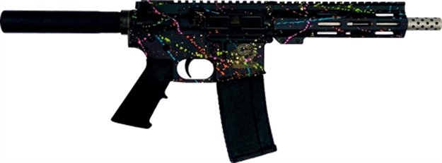 Picture of Great Lakes Firearms & Ammo Ar15 Pistol 223 Wylde 7.5" S/S Bbl Splatter Black GL15223SSP S-BLK 638457791419