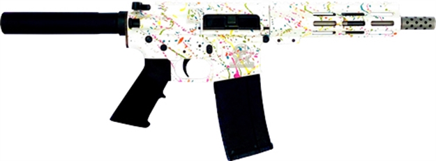 Picture of Great Lakes Firearms & Ammo Ar15 Pistol 223 Wylde 7.5" S/S Bbl Splatter White GL15223SSP S-WHT 638457791433