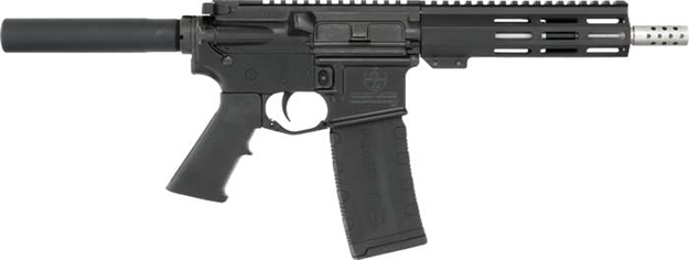 Picture of Great Lakes Firearms Gl15223sspblk Ar-15 Pistol 223 Wylde 30+1 7.50" Stainless Barrel, Black, 7" M-Lok Handguard, Buffer Tube (No Brace), A2 Grip GL15223SSP BLK