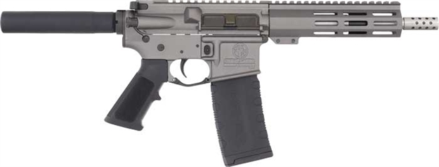 Picture of Great Lakes Firearms Gl15223ssptng Ar-15 Pistol 223 Wylde 30+1 7.50" Stainless Barrel, Tungsten Rec, 7" M-Lok Handguard, Buffer Tube (No Brace), Black A2 Grip GL15223SSP TNG