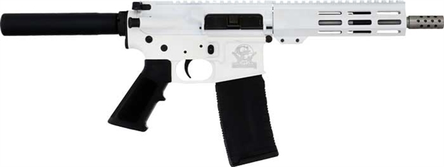 Picture of Great Lakes Firearms & Ammo Ar15 Pistol 223 Wylde 7.5" Stainless Bbl White GL15223SSP WHT 638457789386
