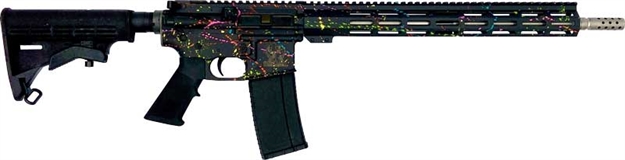 Picture of Great Lakes Firearms & Ammo Ar15 Splatter 223 Wylde 16" S/S Bbl Black Splatter GL223SS S-BLK 638457789409