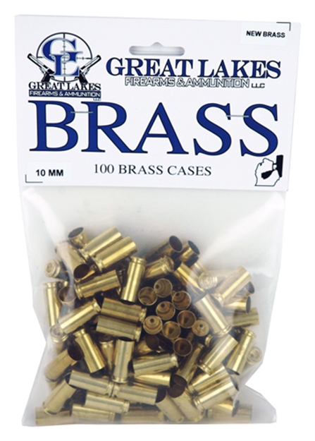 Picture of Great Lakes Firearms & Ammo Lakes Brass 10Mm Acp New 100Ct