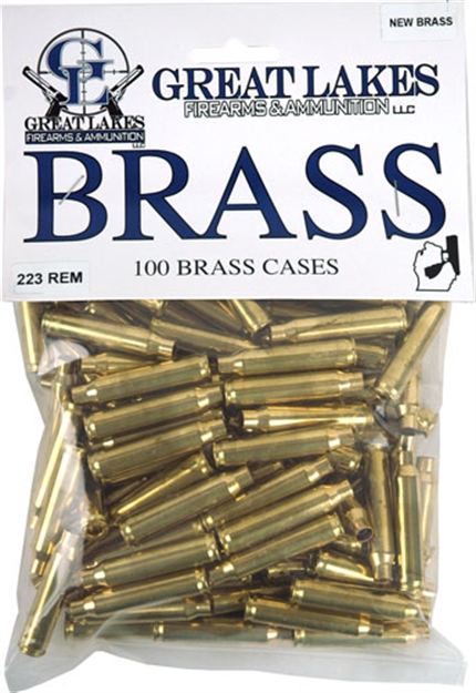 Picture of Great Lakes Firearms & Ammo Lakes Brass .223 Rem New 100Ct