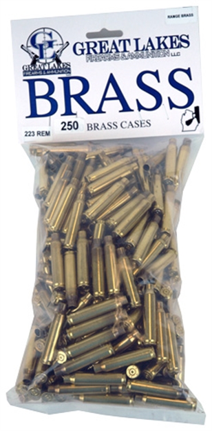 Picture of Great Lakes Firearms & Ammo Lakes Brass .223 Rem. Once Fired 250Ct