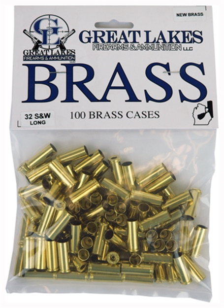 Picture of Great Lakes Firearms & Ammo Lakes Brass .32 S&W Long New 100Ct