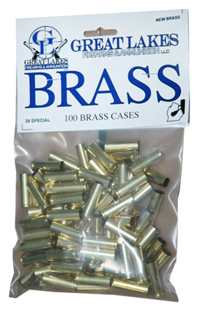 Picture of Great Lakes Firearms & Ammo Lakes Brass .38 Special New 100Ct