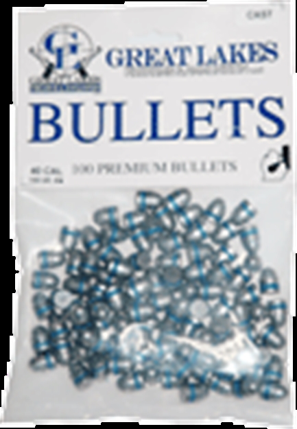 Picture of Great Lakes Firearms & Ammo Lakes Bullets .40/10Mm .401 155Gr. Lead-Rn 100Ct