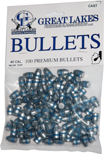 Picture of Great Lakes Firearms & Ammo Lakes Bullets .40/10Mm .401 180Gr. Lead-Tcfp 100Ct