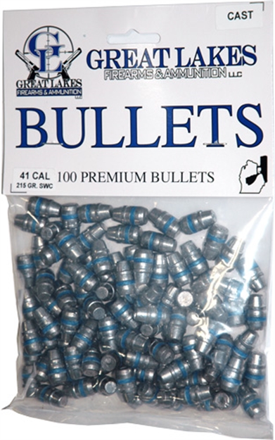 Picture of Great Lakes Firearms & Ammo Lakes Bullets .41 Cal. .411 215Gr. Lead-Swc 100Ct