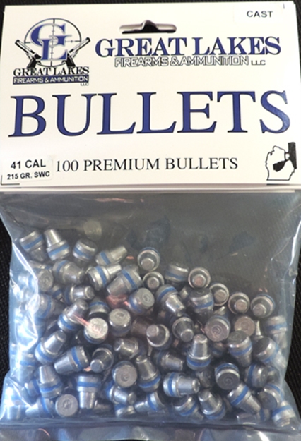 Picture of Great Lakes Firearms & Ammo Lakes Bullets .41 Cal. .411 215Gr Lead-Swc Poly 100Ct