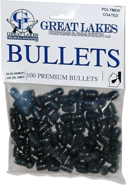 Picture of Great Lakes Firearms & Ammo Lakes Bullets .44-40 .427 200Gr Lead-Rnfp Poly 100
