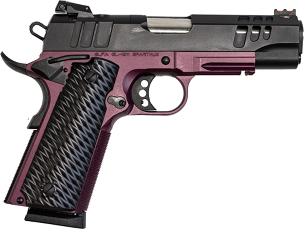 Picture of Great Lakes Firearms 1911 Pistol 9Mm 4.25" FS Blk Slide Black Cherry Frame < GL1911-9CSS CHY