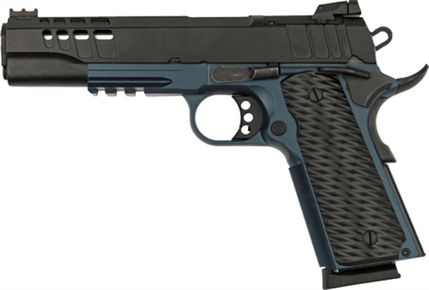 Picture of Great Lakes Firearms 1911 Pistol 9Mm 5" FS Black Slide Titanium Frame < GL1911-9FSS BLU