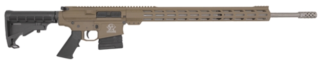 Picture of Great Lakes Firearms Gl10243ssfde Glfa  243 Win 5+1 24" Stainless Threaded Barrel, Flat Dark Earth Cerakote Picatinny Rail Aluminum Receiver, Adjustable Black Synthetic Stock, Mil-Spec Polymer Grip GL10243SS FDE 638457792560