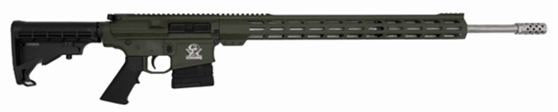 Picture of Great Lakes Firearms Gl10243ssodg Glfa  243 Win 5+1 24" Stainless Threaded Barrel, OD Green Cerakote Picatinny Rail Aluminum Receiver, Adjustable Black Synthetic Stock, Mil-Spec Polymer Grip GL10243SS ODG