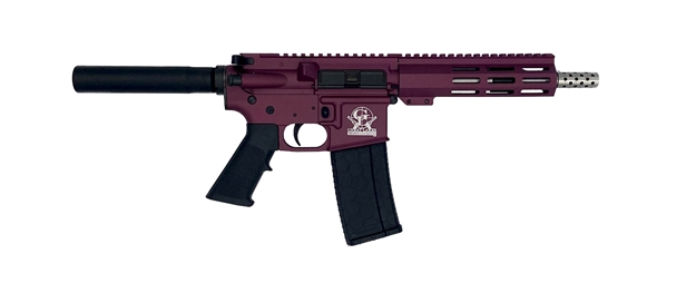 Picture of Great Lakes Firearms Gl15223sspchy Ar-15 Pistol 223 Wylde 30+1 7.50" Stainless Barrel, Black Cherry Rec, 7" M-Lok Handguard, Buffer Tube (No Brace), Black A2 Grip GL15223SSP CHY