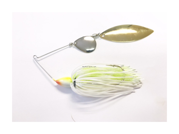 Picture of Greenfish Tackle Ballistic Blade  Chart/White Colorado/Willow 3/8Oz.
