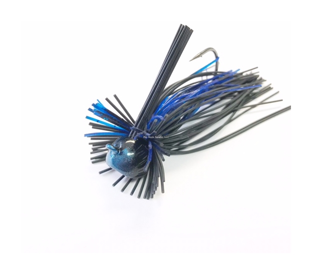 Picture of Greenfish Tackle Itty Bitty Finesse Jig Black Blue 3/8 Oz.