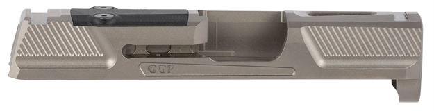 Picture of  Grey Ghost Precision Ggp365gry2 Ggp365 Version 2 Slide Fits Sig P365, Optic Cut Compatible W/Sig Romeozero & Shield Rms-C, Fine Front & Rear Serrations, 17-4 Stainless Steel W/Gray Dlc Finish 856054008970