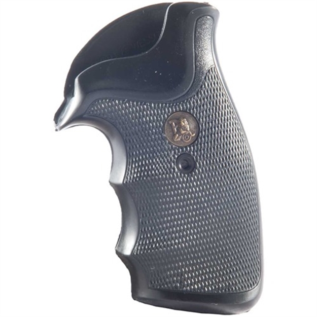 Picture of  Pachmayr 03264 Gripper Grip Checkered Black Rubber With Finger Grooves For S&W K/L Frame With Square Butt