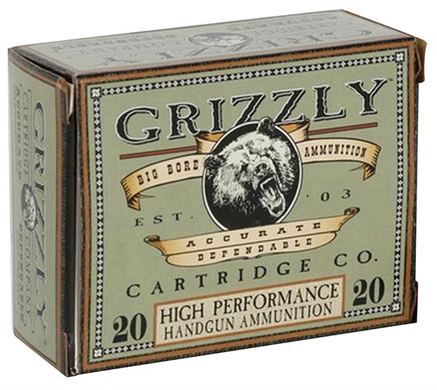 Picture of Grizzly Ammo Gc45c3 Handgun  45 Colt (Lc) 250 GR Jacketed Hollow Point (Jhp) 20 Bx/ 10 CS