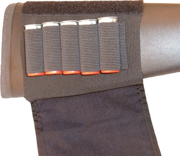 Picture of  Grovtec US Inc Gtac84 Buttstock Cartridge Holder  Cordura Capacity 5Rd Shotgun Slip ON Mount