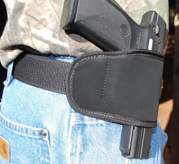 Picture of Grovtec US Inc Gthl15099blk Multi-Fit  Owb Size 99 Black Suede Belt Loop Fits Med/Lg Semi-Auto Right Hand GTHL15099BLKR