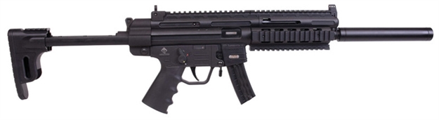 Picture of  Gsg Gsggerggsg1610 Gsg-16 *Ca Compliant Full Size 22 LR 10+1 16.25" Black Black Polymer Receiver Black Collapsible W/Storage Compartment Stock Right Hand