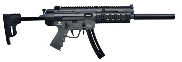 Picture of  Gsg Gsggerggsg1622s Gsg-16 Carbine Full Size 22 LR 22Rd 16.25" Black Smoke Polymer Receiver Black Collapsible W/Storage Compartment Stock Right Hand 819644027072