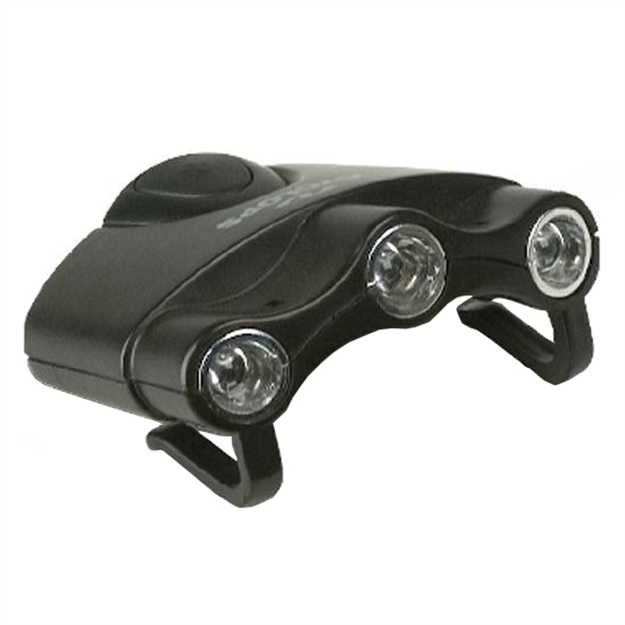 Picture of Cyclops Orion Hat Clip Light W/3 Clear Led Lights, 17.5 Lumen, 2-Cr2032 Batteries Included CYC-HC1-W 813628016243