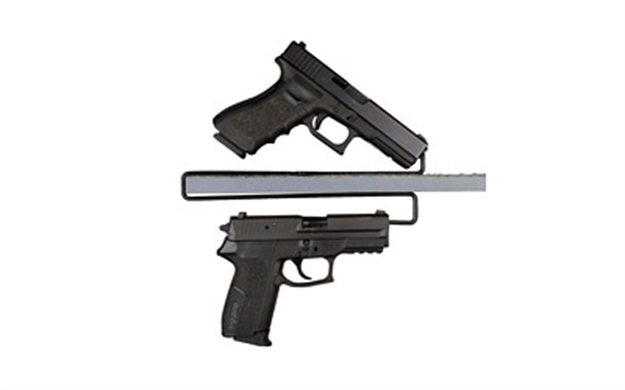 Picture of Gun Storage Solutions Over-Under Handgun Hangers 2-Pack Holds 4 Guns OUHH2 856691002096