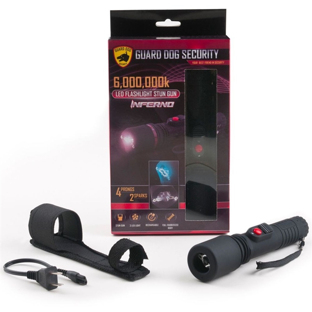 Picture of Guard Dog Inferno High Voltage Stun Gun W Rubber Handle Blk