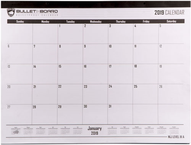 Picture of Guard Dog Security Dog Bulletproof Desk Wall Calender Bp-Gdsbc2000