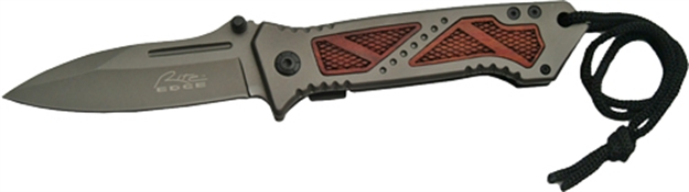 Picture of Guard Dog Security Dog Knife Metal/Wood Handle Folder 4"! KVF358WD