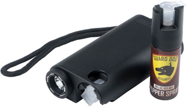 Picture of Guard Dog Security Dog Olympian 3-In-1 Blk Stun Gun/Light/Pepper Spray SGPSTLGDOBK