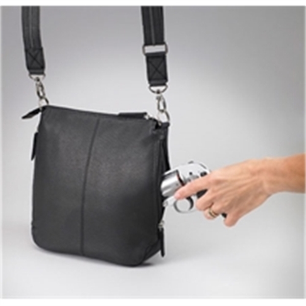 Picture of Gun Totin' Mamas Flat Sac, Leather, BK