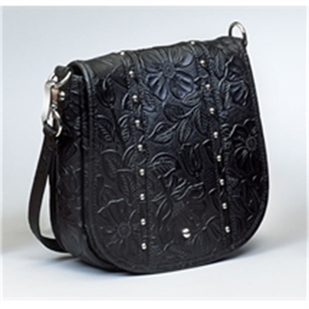 Picture of Gun Totin' Mamas Studded Flap Tooled Cowhide Gtm-16Tld/Bk