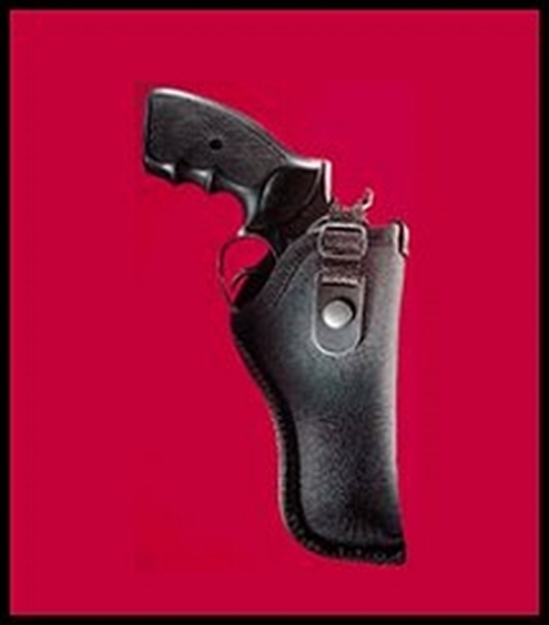 Picture of Uncle Mike's 21034 Gunmate Hip Holster Owb Size 34 Black Tri-Laminate Belt Loop Fits Med/Lg Revolver Fits 4-6.50" Barrel Right Hand 21034C