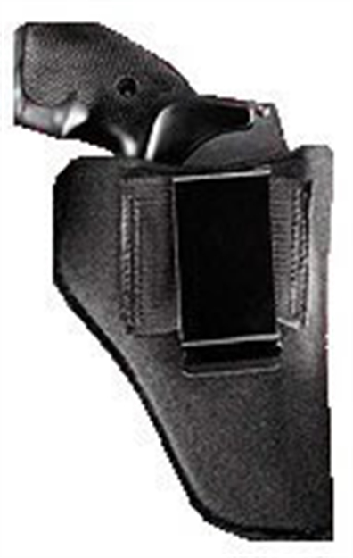 Picture of Uncle Mike's 21312 Gunmate Holster Iwb Size 12 Black Tri-Laminate Belt Clip Fits Large Frame Pistol Fits 4-5" Barrel Ambidextrous 21312C 638003213129