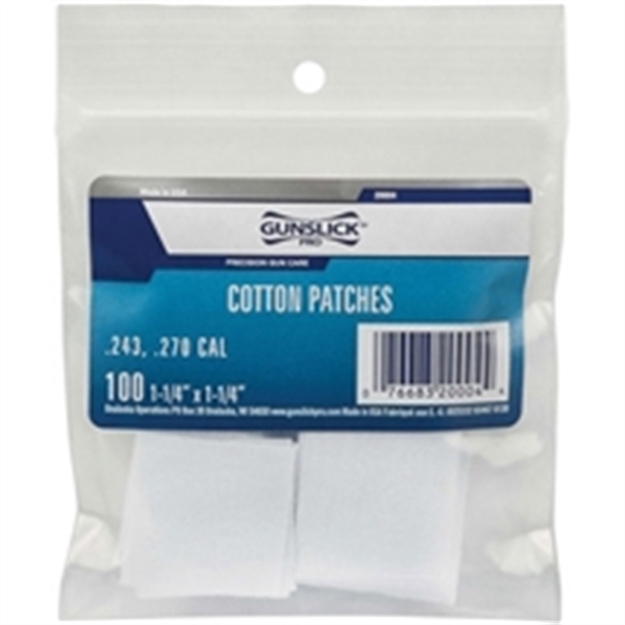 Picture of Gunslick Cotton Patches 243-270 100Ea Bag