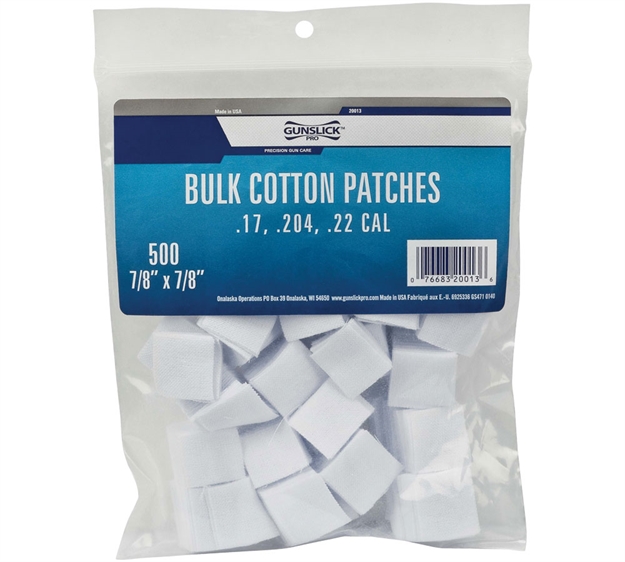 Picture of Gunslick Cotton Patches 17-22 500 EA Bag