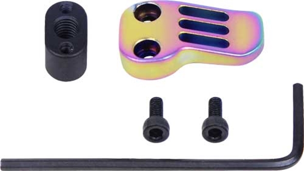 Picture of Guntec Usa Ar15 .308 Extended Mag Catch Paddle Release Rainbow EXTMCMRPVD 709016738555
