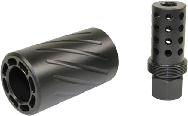 Picture of Guntec Usa Ar15 5.56 Muzzle Brake W/ Quick Detach Blast Shield SPITFIRE 714569643683