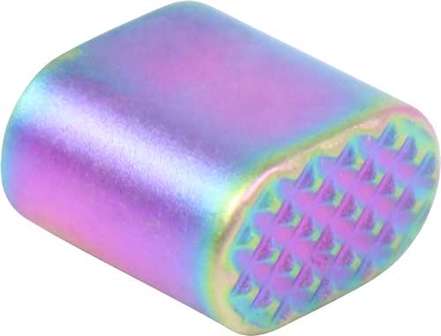 Picture of Guntec Usa Ar15 Extended Mag Button Rainbow Pvd Coated EXTBUTTONMRPVD
