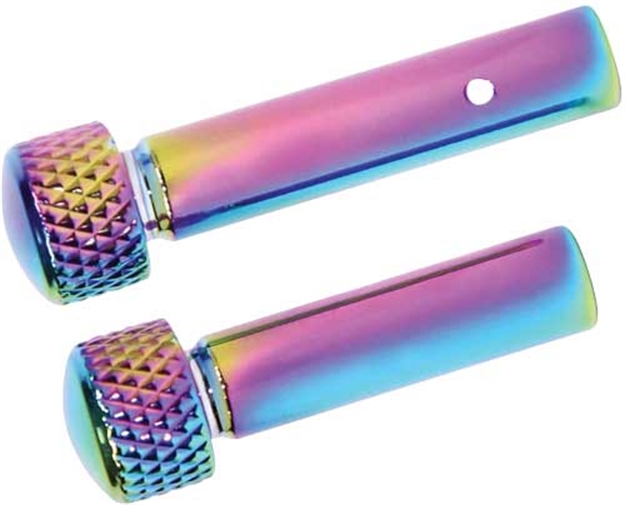 Picture of Guntec Usa Ar15 Extended Takedown Pin Set Rainbow Pvd Coated! TDPSETG2RPVD