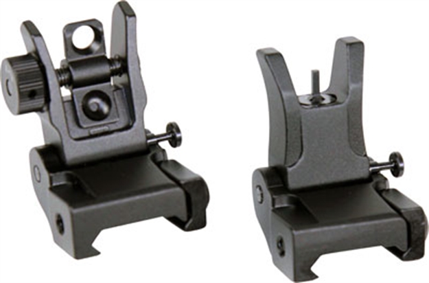 Picture of Guntec Usa Folding Iron Sight Set G2 Thin Profile Black
