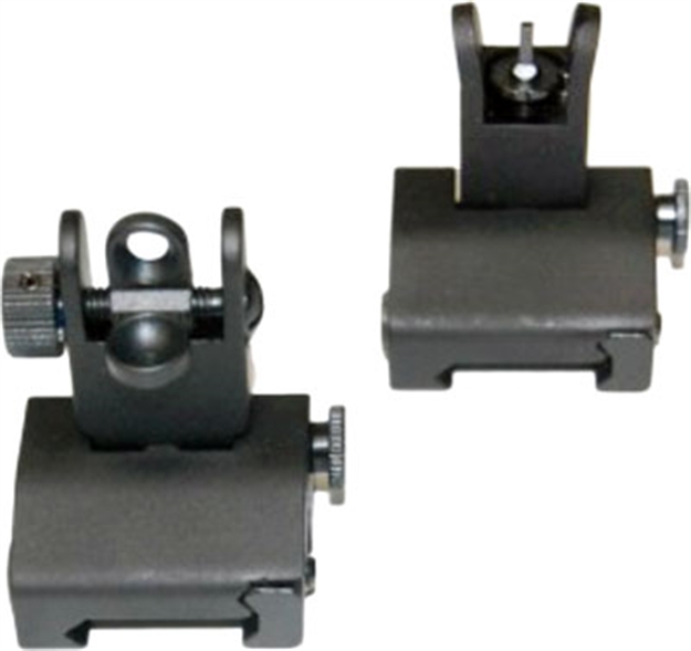 Picture of Guntec Usa Folding Iron Sight Set Spring Assisted Black
