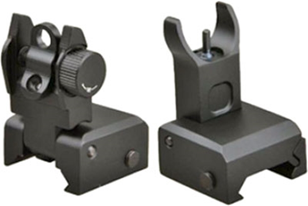 Picture of Guntec Usa Folding Iron Sight Set Thin Profile Black
